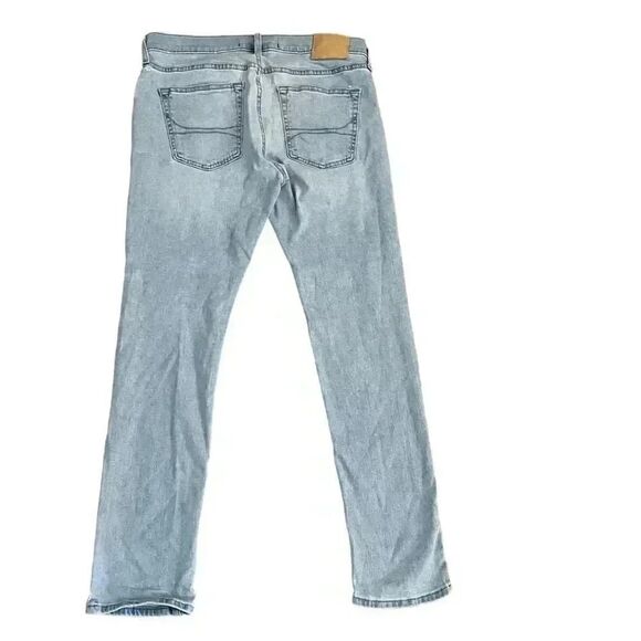 HOLLISTER Slim Straight Slim Classic Light Blue Denim Men Size W33 L30 #1015 - Picture 6 of 16